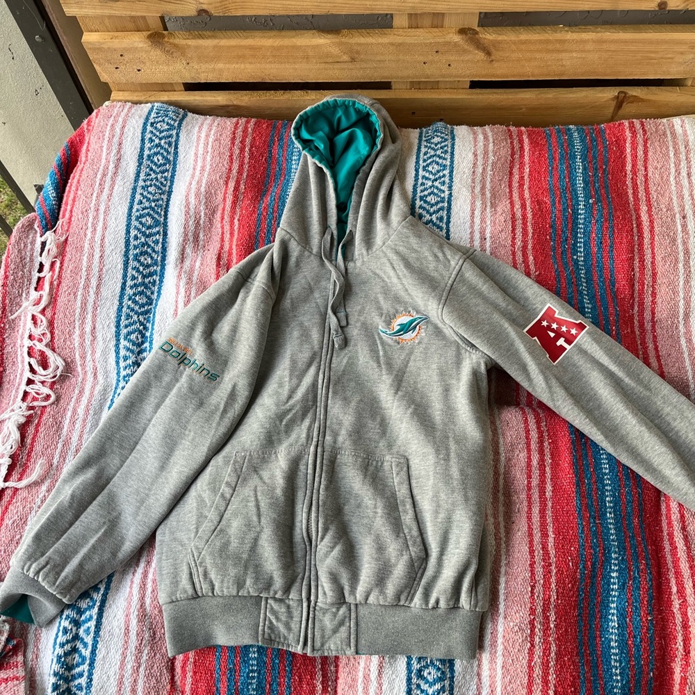 Miami Dolphins Reversible Hoodie - Size Small - NFL